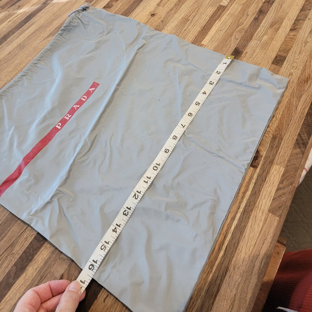 Prada Shoe Protective Cover Duster Bag/Travel Bag. with a red logo. - Picture 5 of 9